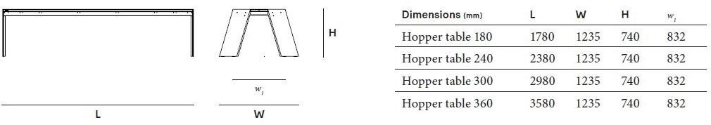 Extremis Прямоугольный стол для совещаний в iroko Hopper sun-id-1459871 - Вид №3