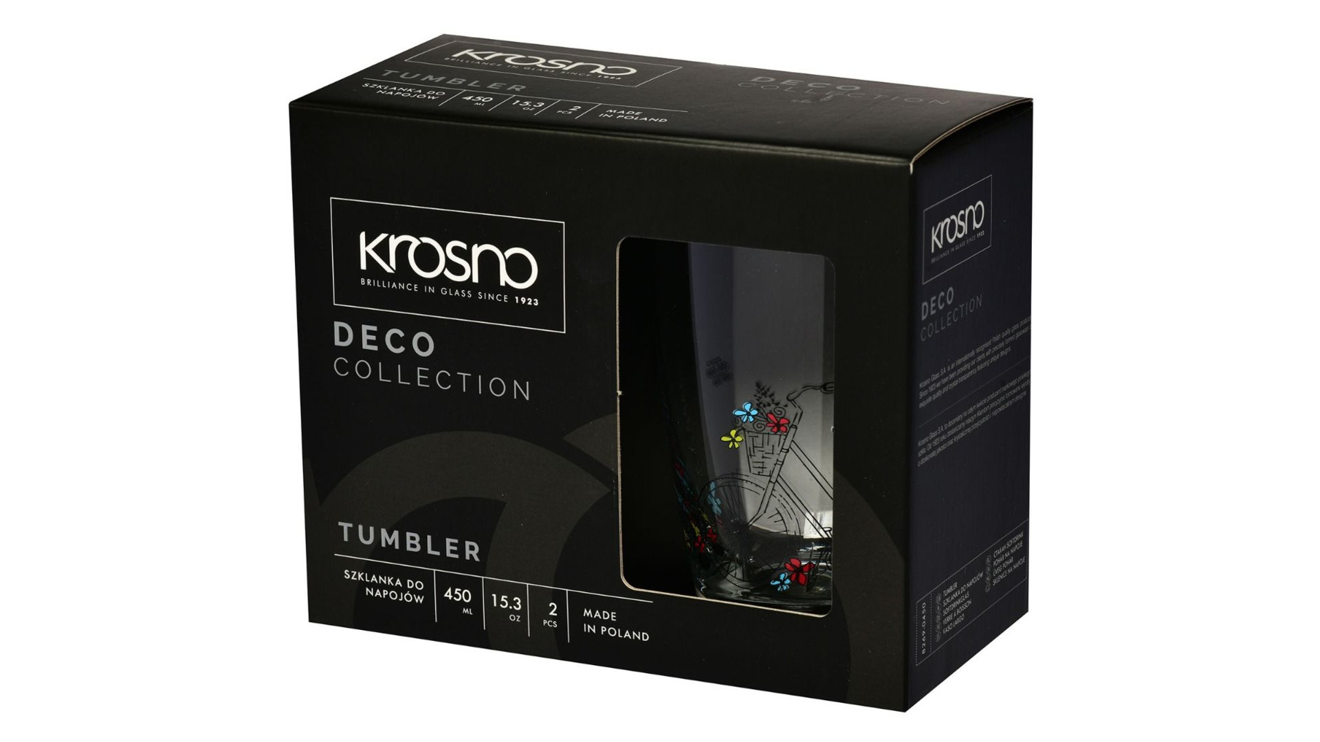 10653571 KROSNO Набор стаканов для воды Krosno "Велосипед" 450мл, 2 шт Стекло  - Вид №3