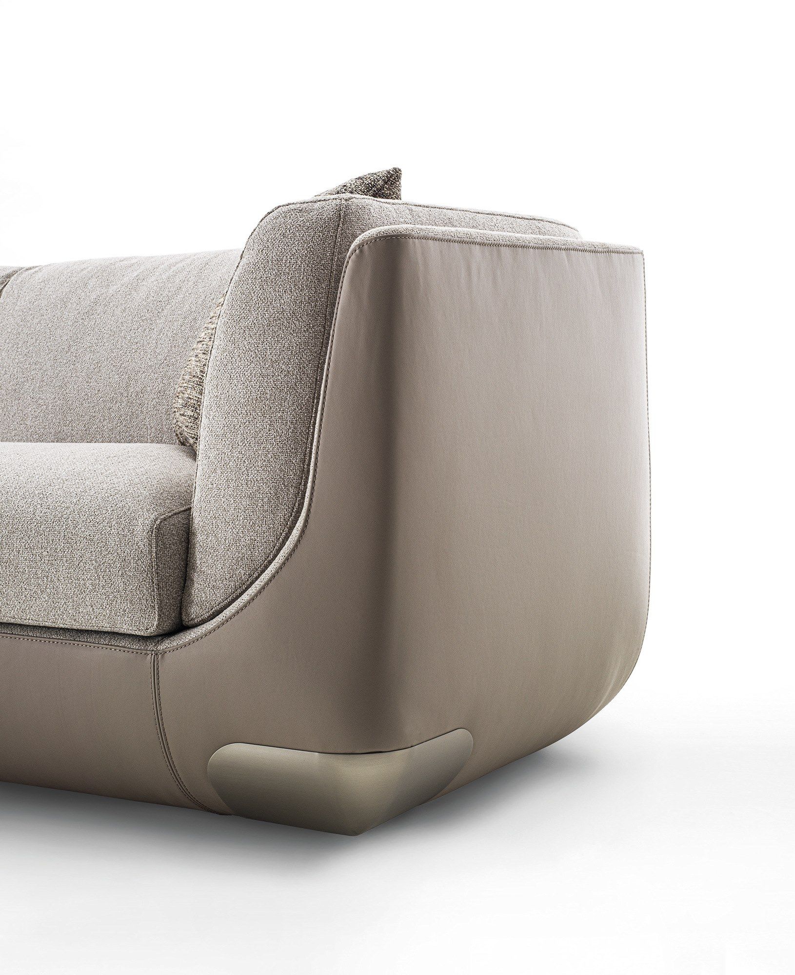 Кожаный и тканевый диван с шезлонгом Longhi Loveluxe 2021-Rhythm'21 collection ARCH-00102477 - Вид №4