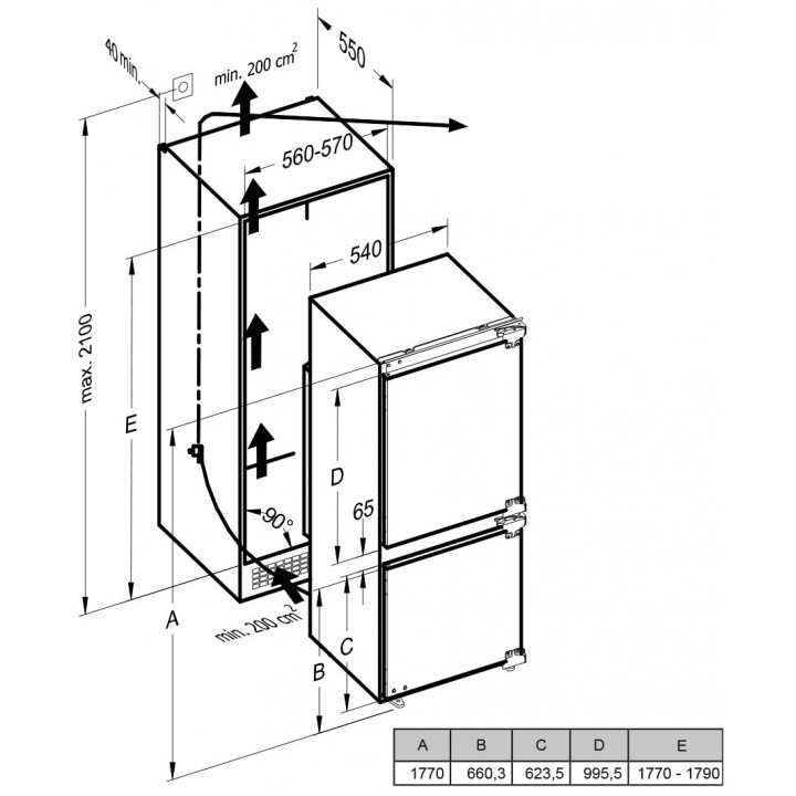 9020629 Встраиваемый холодильник Schaub Lorenz SLU E235W4 STDN-0150294 - Вид №12