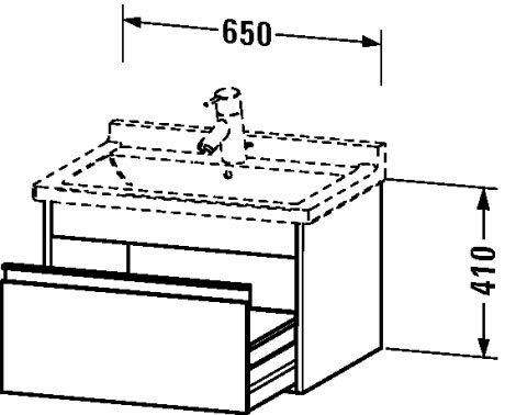KT666300909 Ketho Тумбочка подвесная Светло-голубой матовый декор Duravit - Вид №1