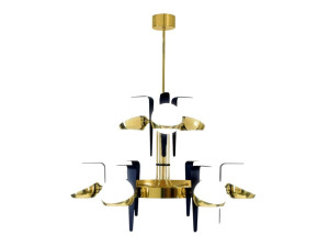 Светодиодный подвесной светильник из металла и матового стекла