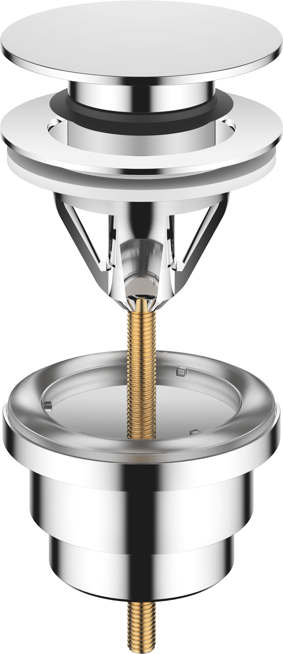 Раковина сливная с застежкой-нажимом 1 1/4" - Хром