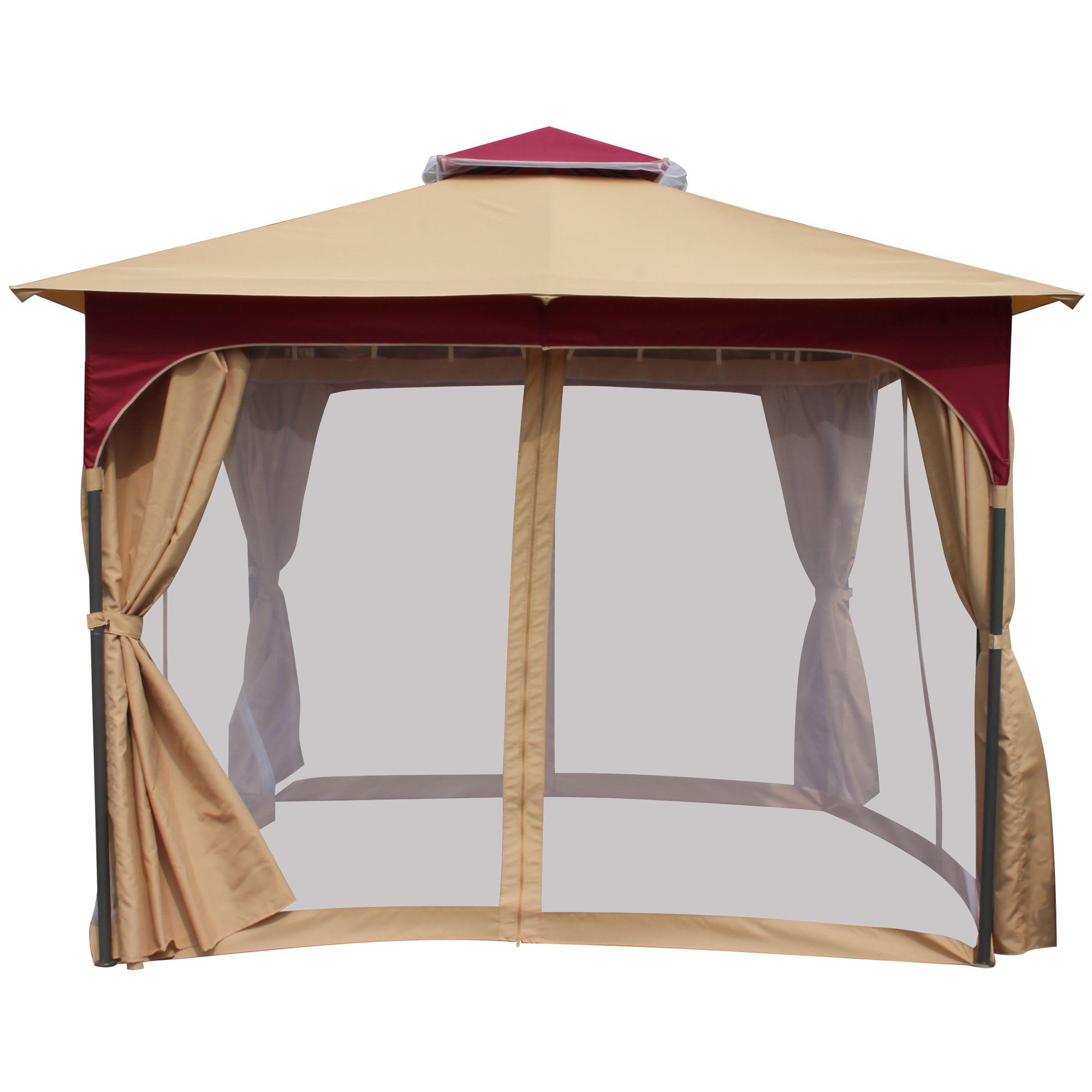 18017986 Набор для шатра Сапфир: сетка, тент, сумка для переноски бежевый/ красный Santreyd 