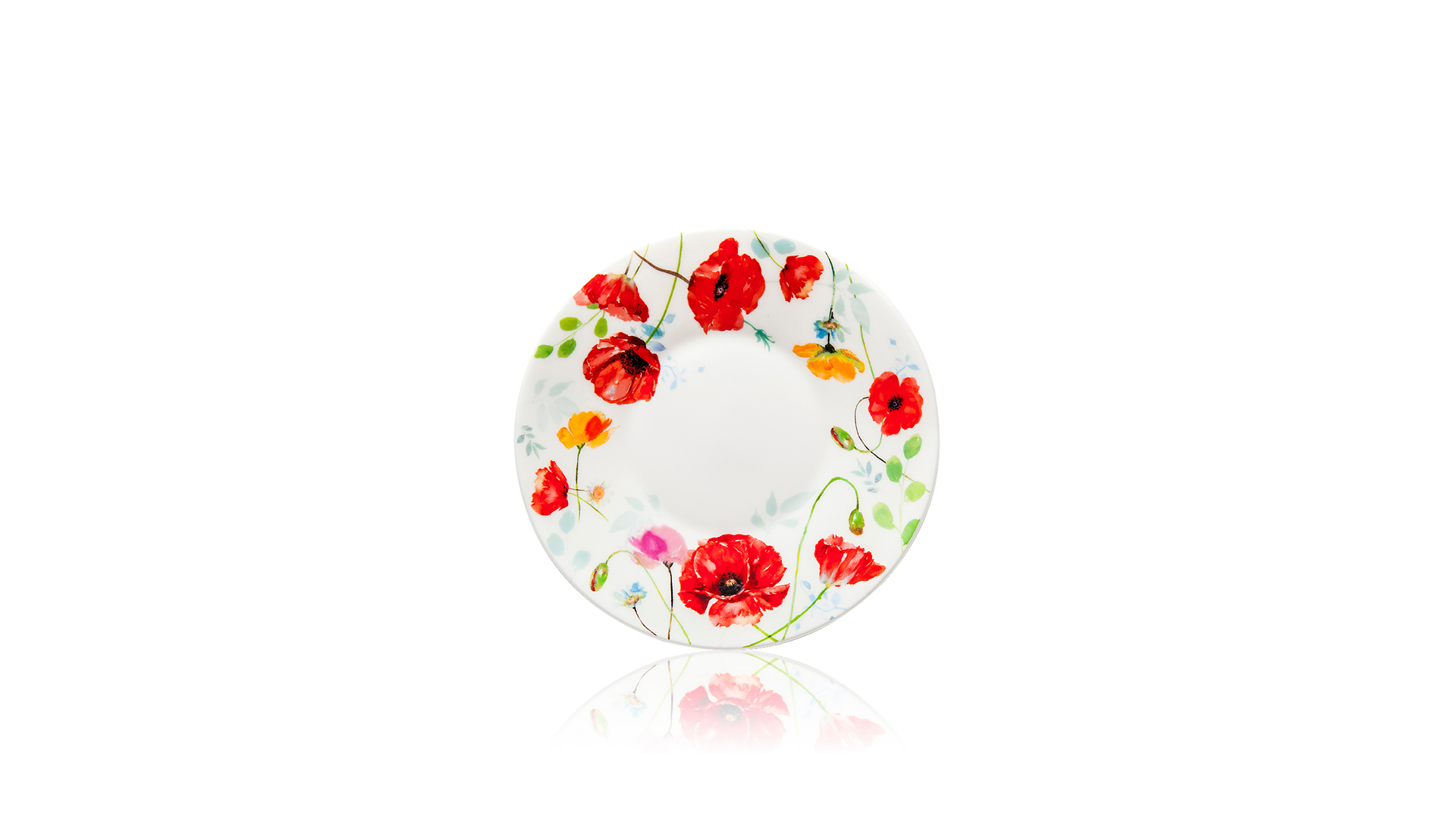 10607719 Dunoon Чашка чайная с блюдцем Dunoon "Садовый мак.Айлей" 350мл Фарфор костяной  - Вид №2