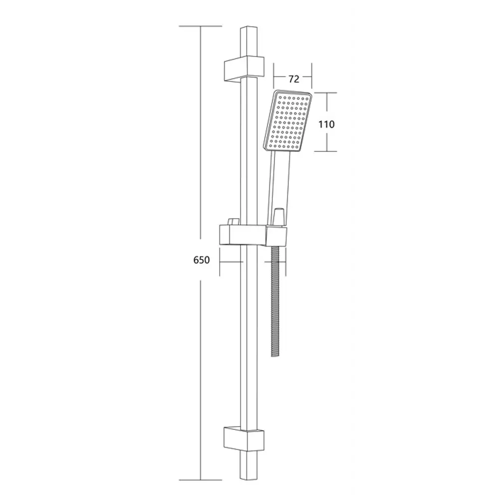 Душевой гарнитур ESKO Aniva - черный матовый с креплением без сверления 89359298 STLM-1362010 - Вид №1