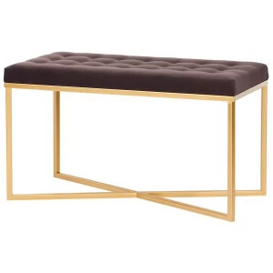 Банкетка коричневая на золотом основании FOR MISS ДИЗАЙНЕРСКИЕ 263989 Золото;коричневый