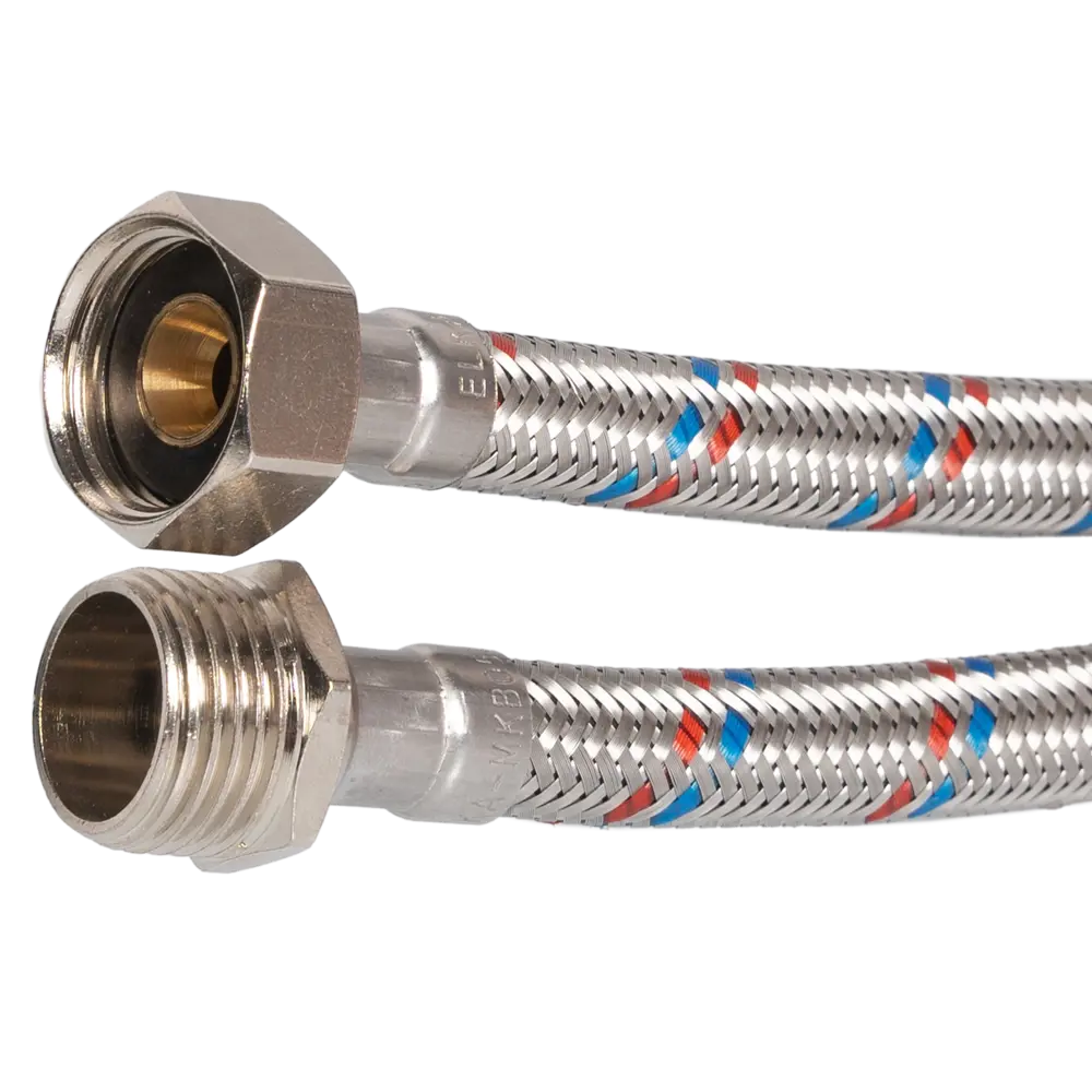 Гибкая подводка для воды Elka 1/2" 60 см наружная-внутренняя резьба STLM-2169422 - Вид №1