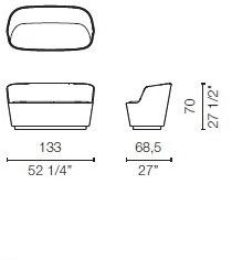 Cappellini Диван из кожи или ткани Orla Orl2s  - Вид №2