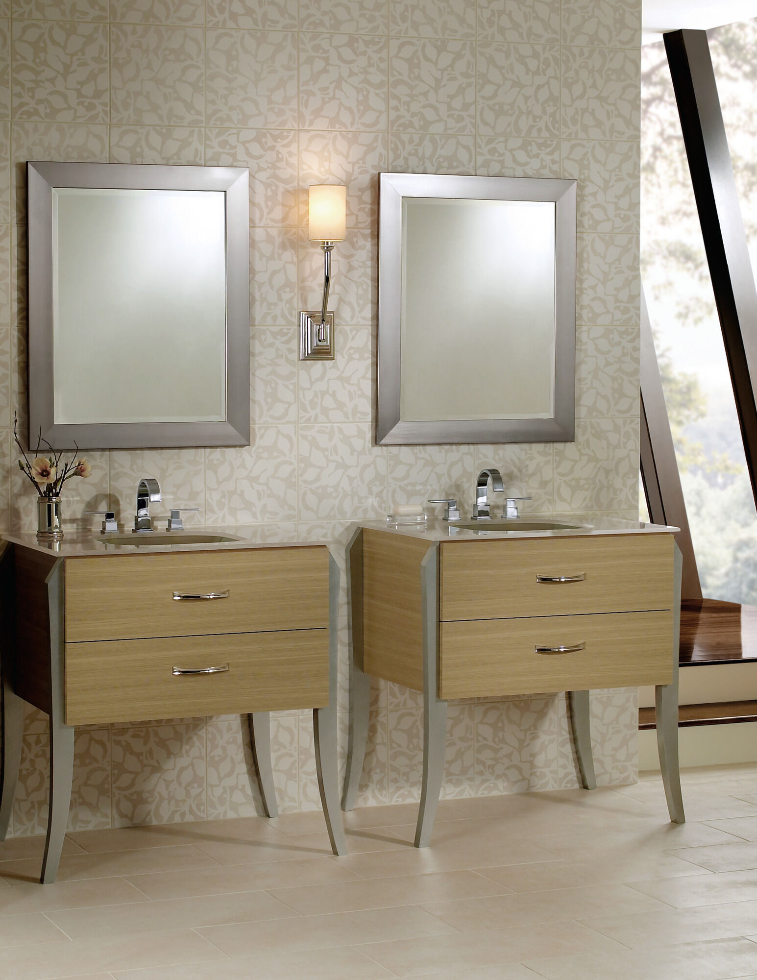 3553LF Смеситель для ванной комнаты с двумя ручками Delta Faucet Vero Хром - Вид №2