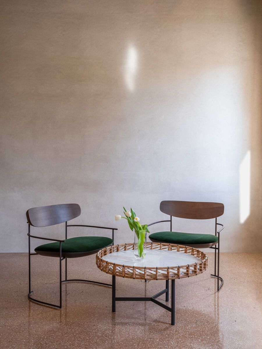 Кресло с металлическим каркасом и тканевым сиденьем Potocco Keel Light ARCH-00091508 - Вид №4