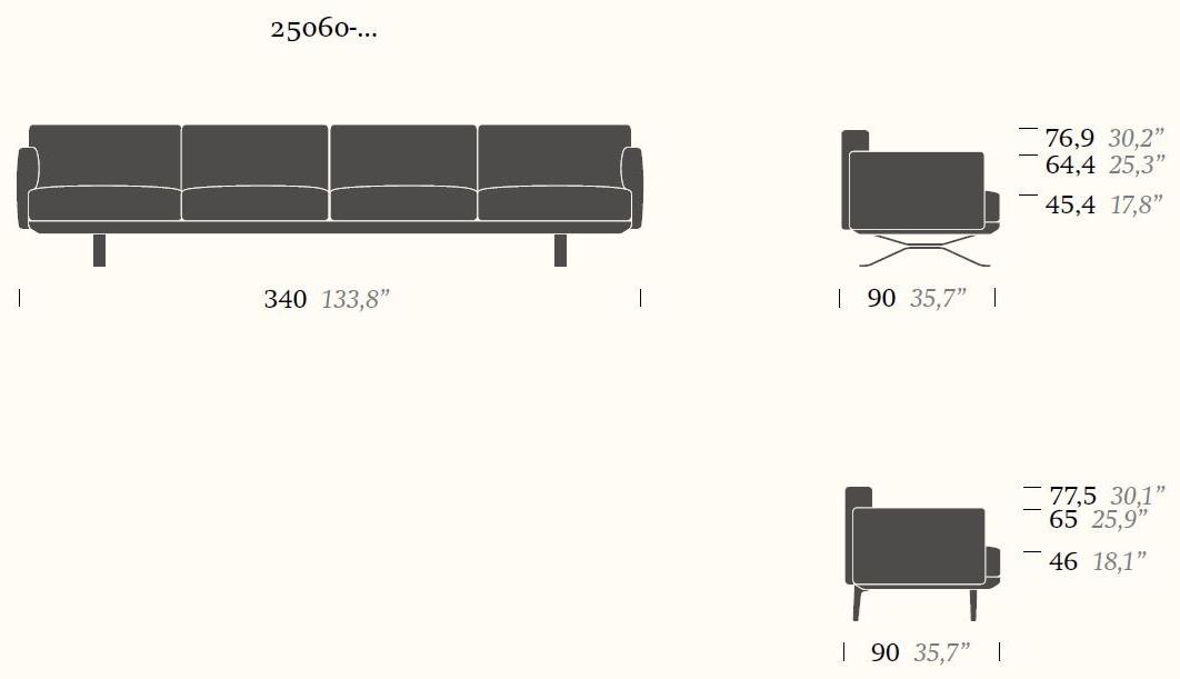 Kettal 4-местный тканевый садовый диван Boma #25060 - Вид №5