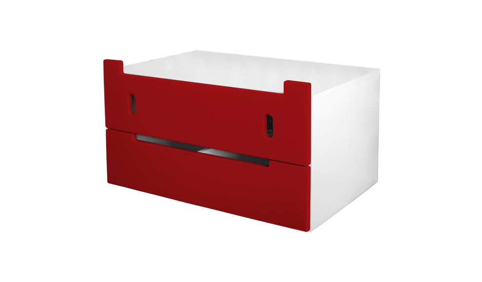 Комод детский малый с 2 ящиками и декором "Прожорливый Робби" МАНДАРИН ЧУДИКИ 178773 Желтый Santreyd  - Вид №1