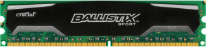 BLS4G3D1609DS1S00CEU 4gb ddr3 1600 mt/s (pc3-12800) cl9 @1.5v ballistix sport udimm 240pin Crucial