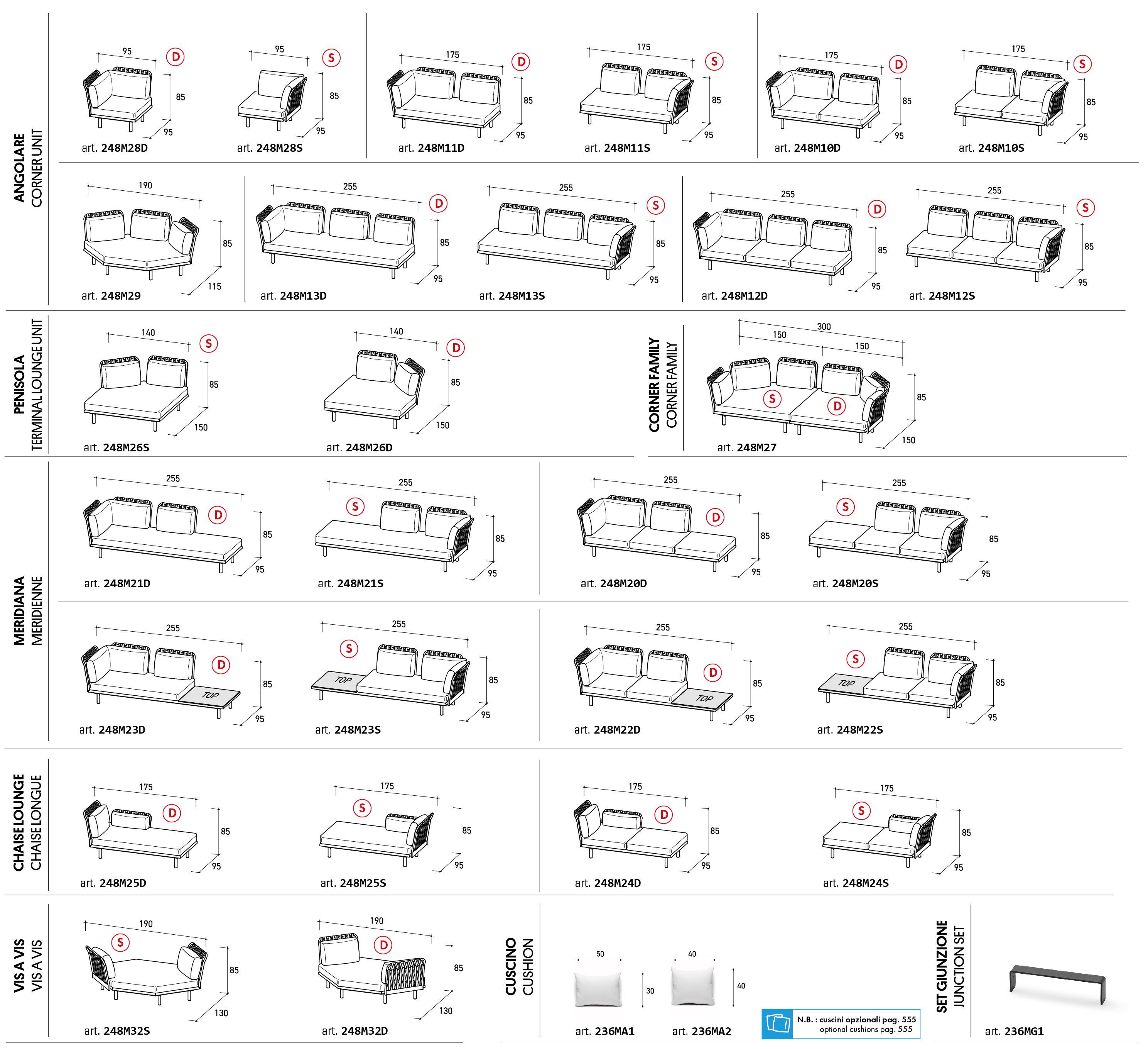 Угловой садовый диван из ткани Varaschin Эмма Кросс ARCH-00052583 - Вид №7