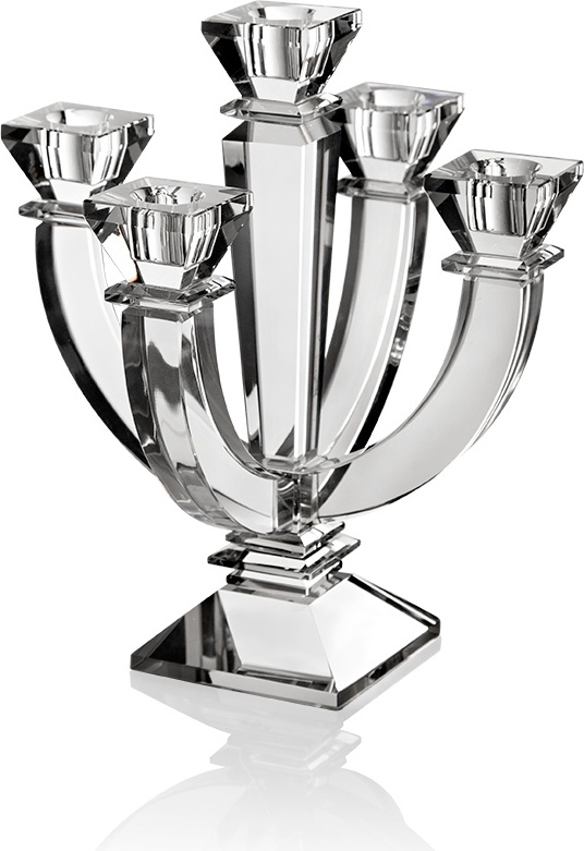 10586232 Paul Nagel Подсвечник пятирожковый Paul Nagel "Кристалл.Диана" 25см Стекло 