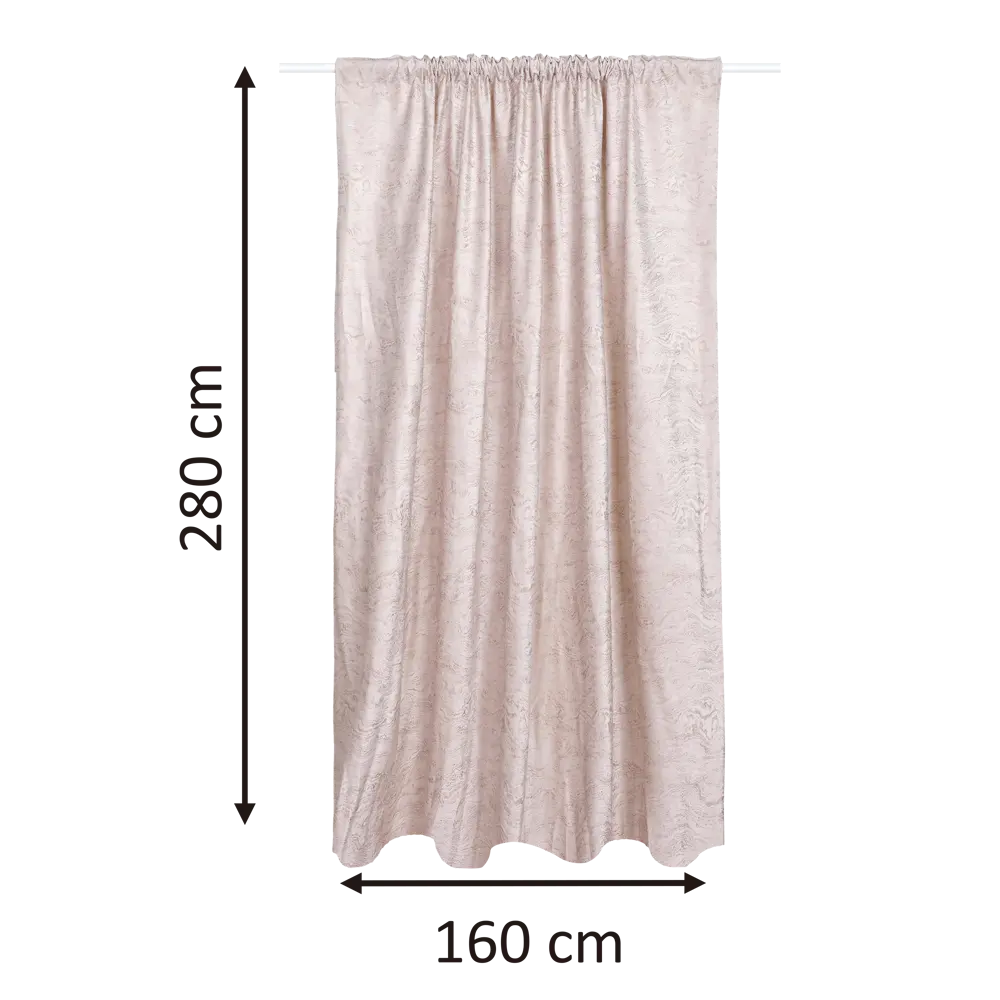 Штора на ленте Inspire Mabole 160x280 см цвет бежевый 83562132 STLM-2145125  - Вид №2