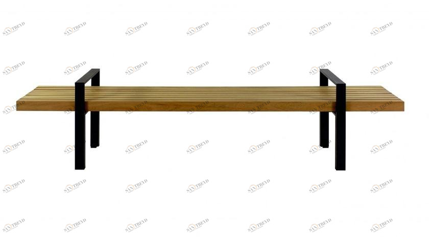 Euroform W Скамья из дерева с подлокотниками без спинки sun-id-1372279