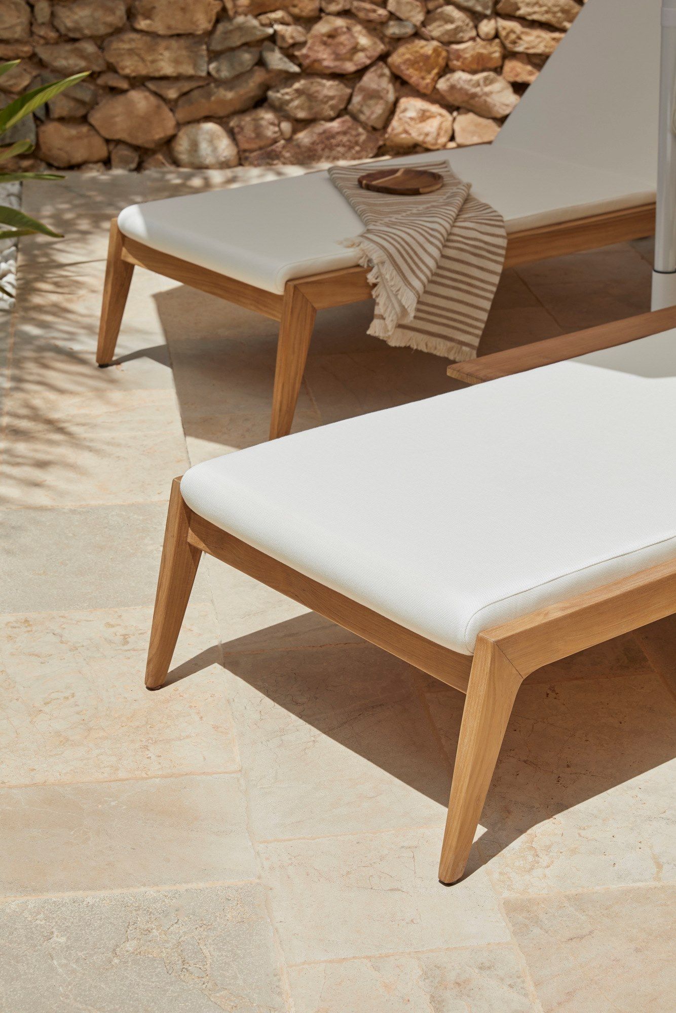 Садовая кровать с откидной спинкой из тикового дерева с колесами POINT Paralel ARCH-00036556 - Вид №4