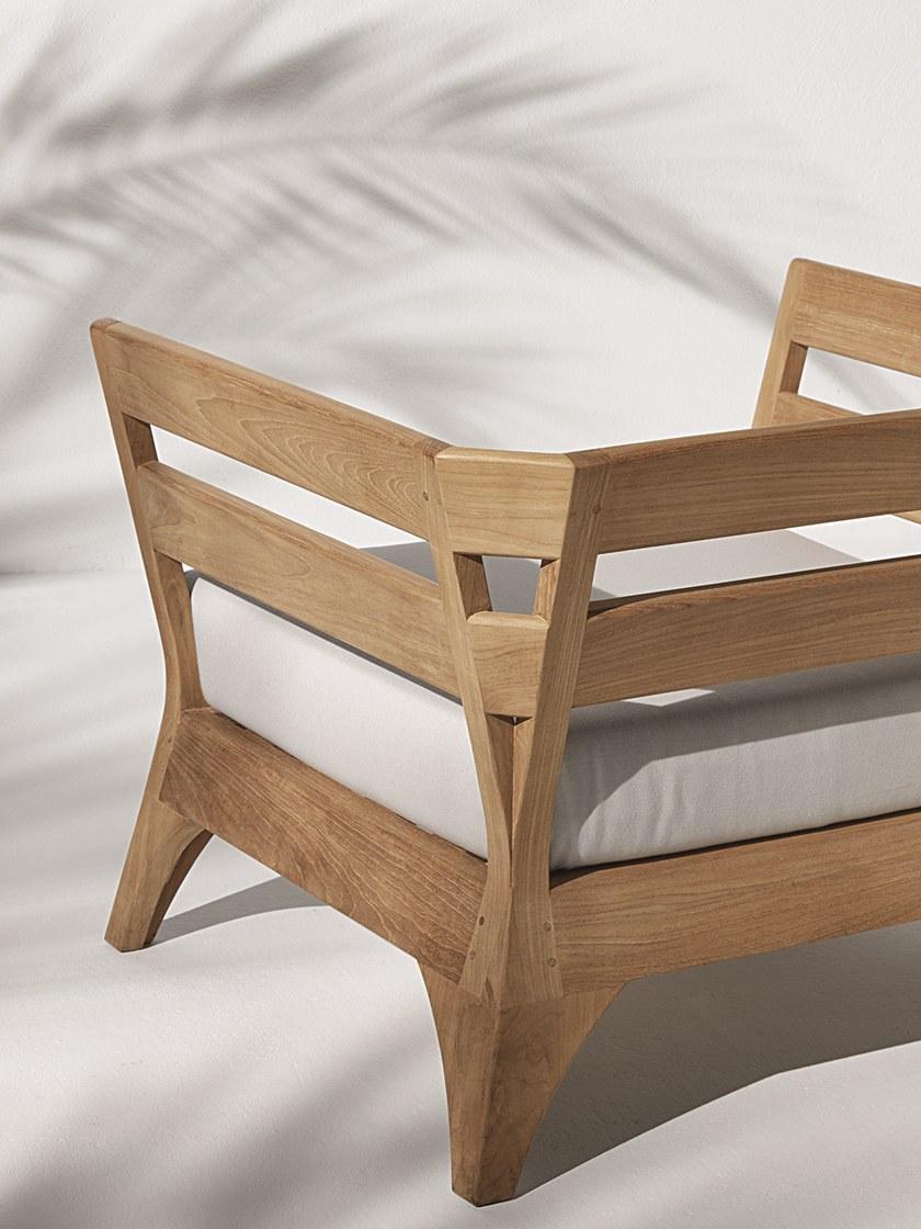 Ethimo Садовое кресло из тика с подлокотниками Village Vipo0100 - Вид №5