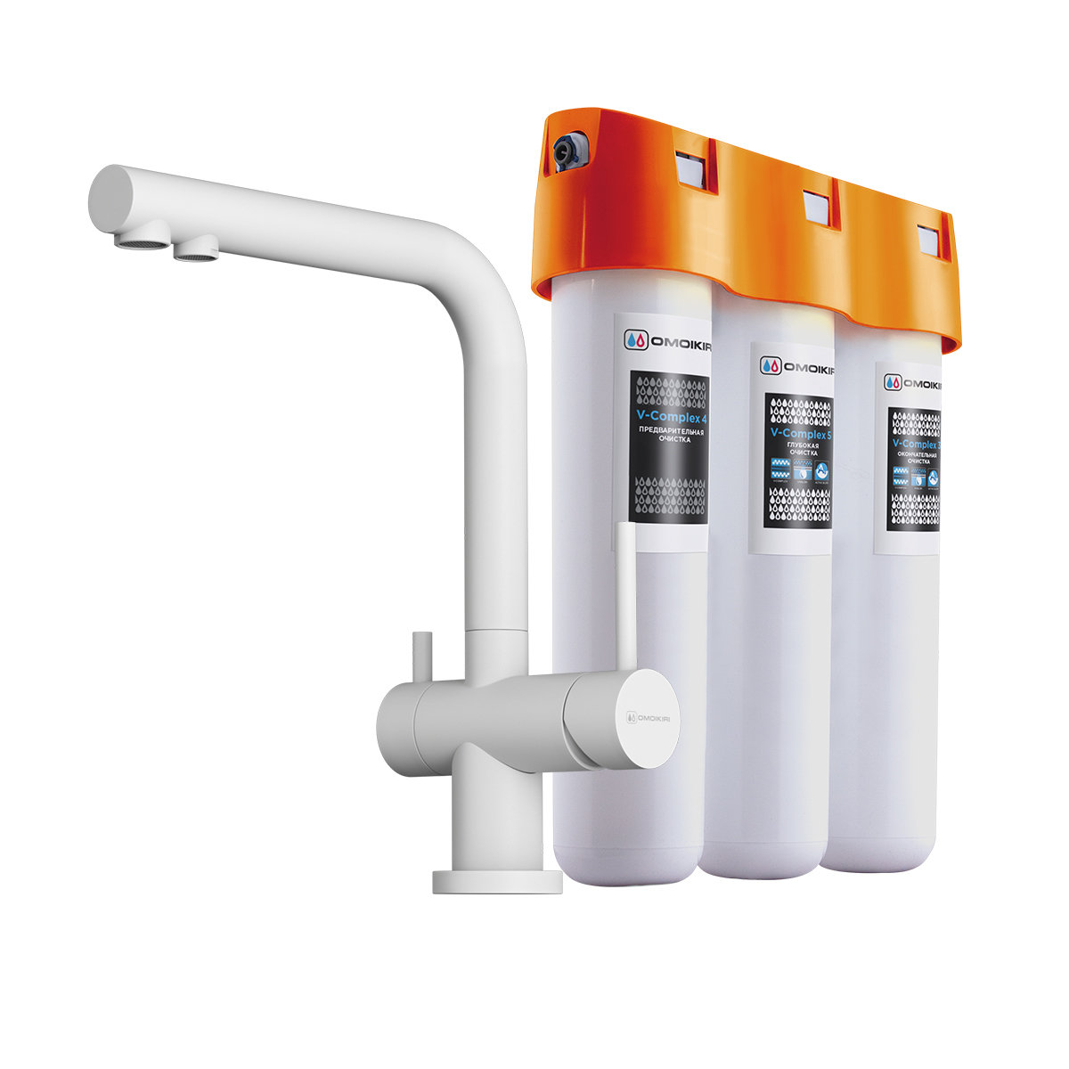 Смеситель для кухни Pure Drop lite + Nagano-P WH-P OMOIKIRI 4054.8028P