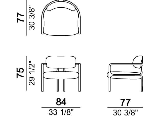 Кресло с подлокотниками Arketipo BRASILIA ARCH-00114545 - Вид №8