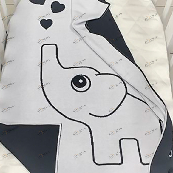 Плед детский "Лимпопо" ELLIPSE  351695 Черный;серый Santreyd 