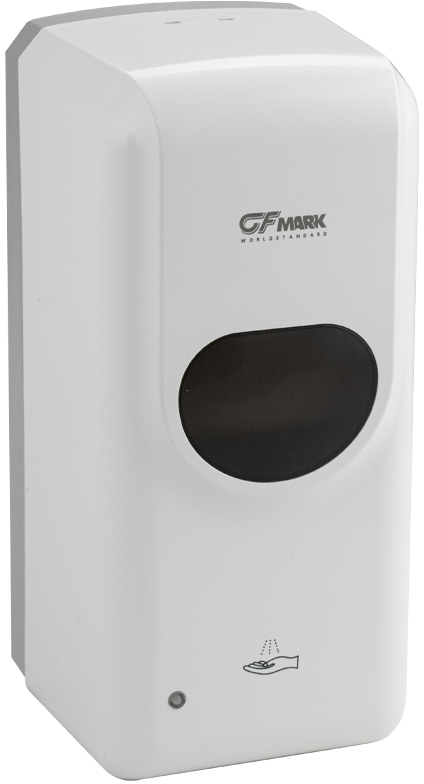 GFmark - Дозатор сенсорный, ДЕЗИНФЕКЦИЯ, белый, пластик АБС, 1000 мл, код: 634