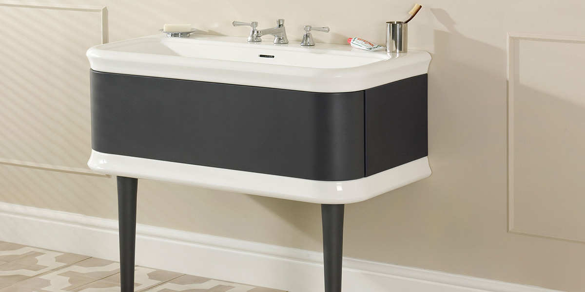 Тумба для ванной с раковиной Lario 100 LAR-N-100-AN-IO Victoria + Albert LARN100ANIO - Вид №1