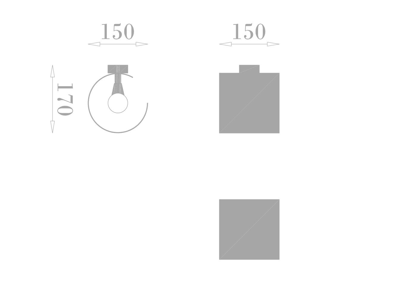Латунный светодиодный настенный светильник 247LAB RB ARCH-00083257 - Вид №4