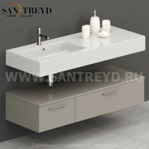 T13552GH2 Столешницы для использования в сочетании с тумбами и открытыми тумбами 135 см серая Globo ARREDO WOOD Италия