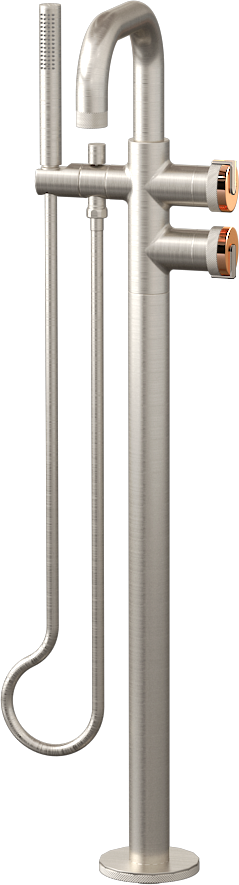 E-11557-R1RG-L1PN-BNi Смеситель напольный отдельностоящий (внешняя часть) GRAFF MOD+