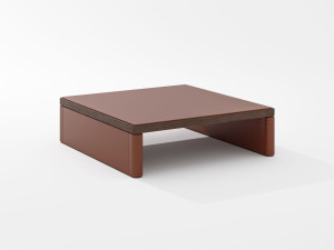 Квадратный кожаный журнальный столик