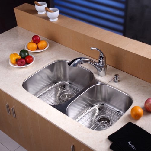 KBU24-KPF2210ORB-KSD30ORB Накладная раковина на столешницу  прямоугольная Krausru  - Вид №12