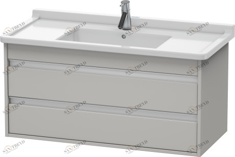 KT664500707 Тумбочка подвесная Ketho #KT6645 1000 x 455 мм Бетонно-серый матовый декор Duravit