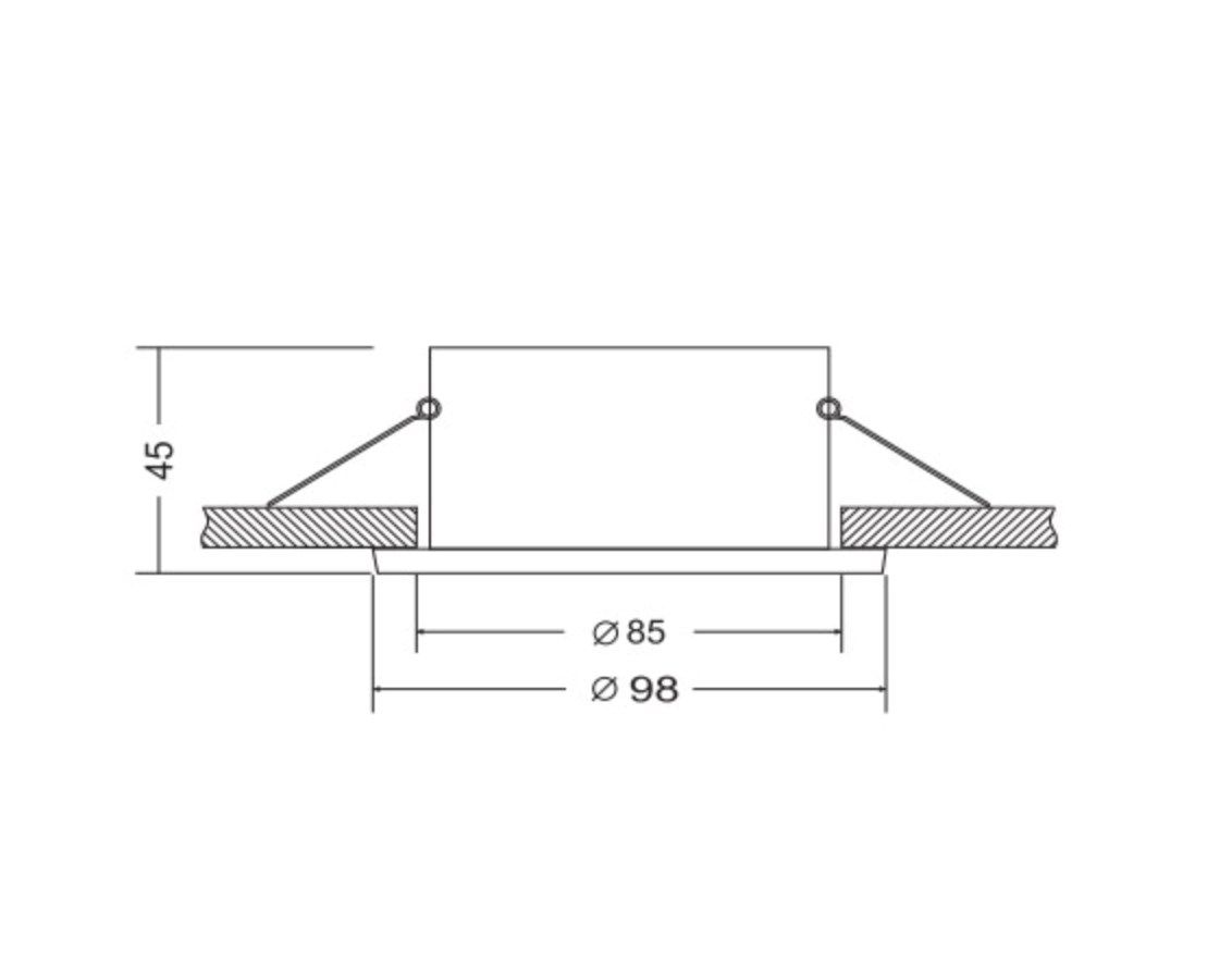 С порошковым покрытием алюминиевый круглый утопленный прожектор In Stock Maytoni ARCH-00011084 - Вид №1