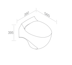 S531T0R0V6.114 Подвесной унитаз настенный Оранжевый A. e T. Italia ACCENT Италия AeT ITALIA - Вид №1