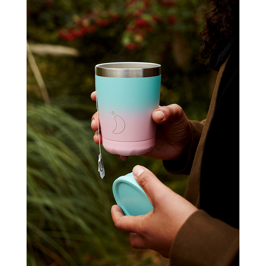 C340GRPAGP Термокружка coffee cup, 340 мл, зелено-розовая Chilly's Bottles  - Вид №3