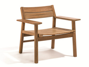 Садовое кресло из тикового дерева с подлокотниками