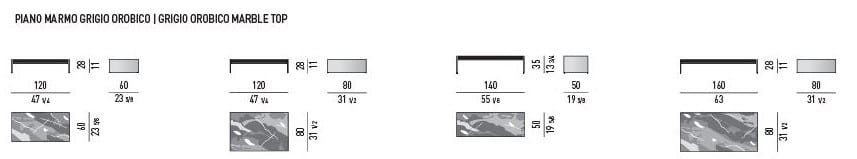 Низкий мраморный журнальный столик Minotti Linha ARCH-00141596 - Вид №3