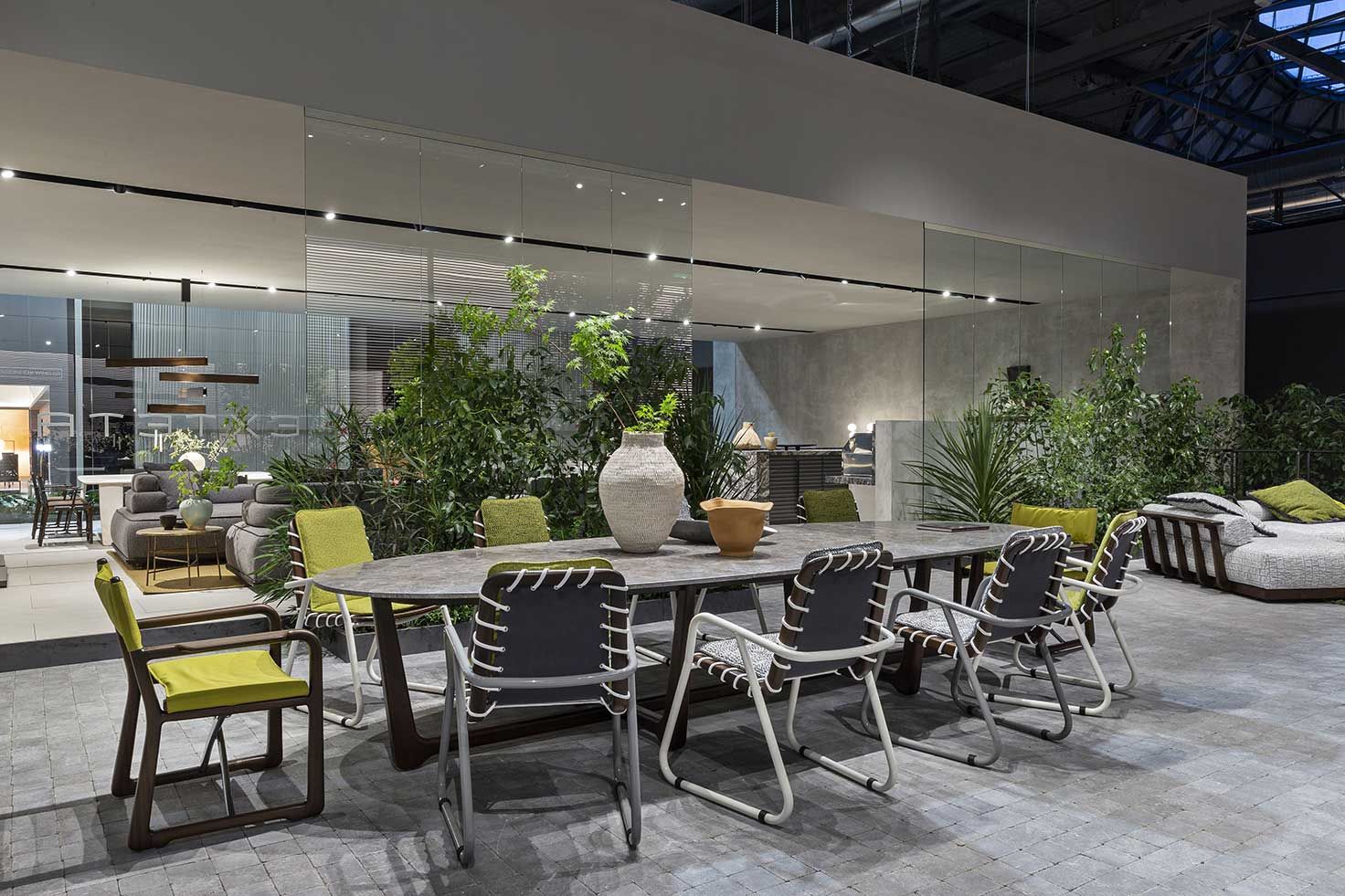 Овальный стол из мрамора бардильо и красного дерева Exteta Sunset ARCH-00103061 - Вид №9