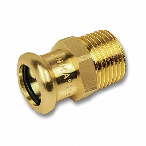 182432212 SANHA 8243G пресс-фитинг, бронза, ниппель переходной ВПр-НР 22x1/2 мм