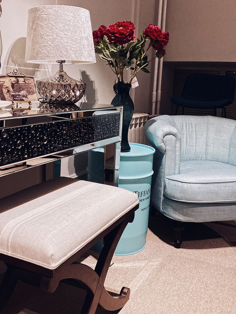 Бочка металлическая декоративная "Тиффани" M STARBARREL  043818 Голубой;зеленый  - Вид №2