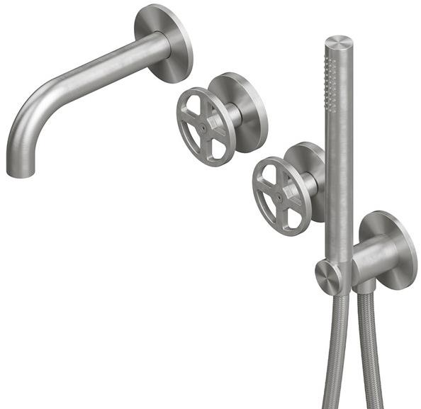 Quadrodesign Гидропрогрессивная ванна из нержавеющей стали с ручным душем Valvola02 sun-id-1424981 - Вид №1