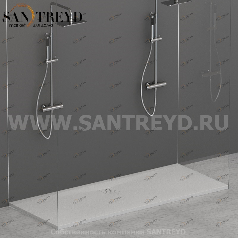 DR17070501 Душевой поддон 170х70 см цвет Белый бархат Globo DOCCIASMART Италия Ceramica Globo