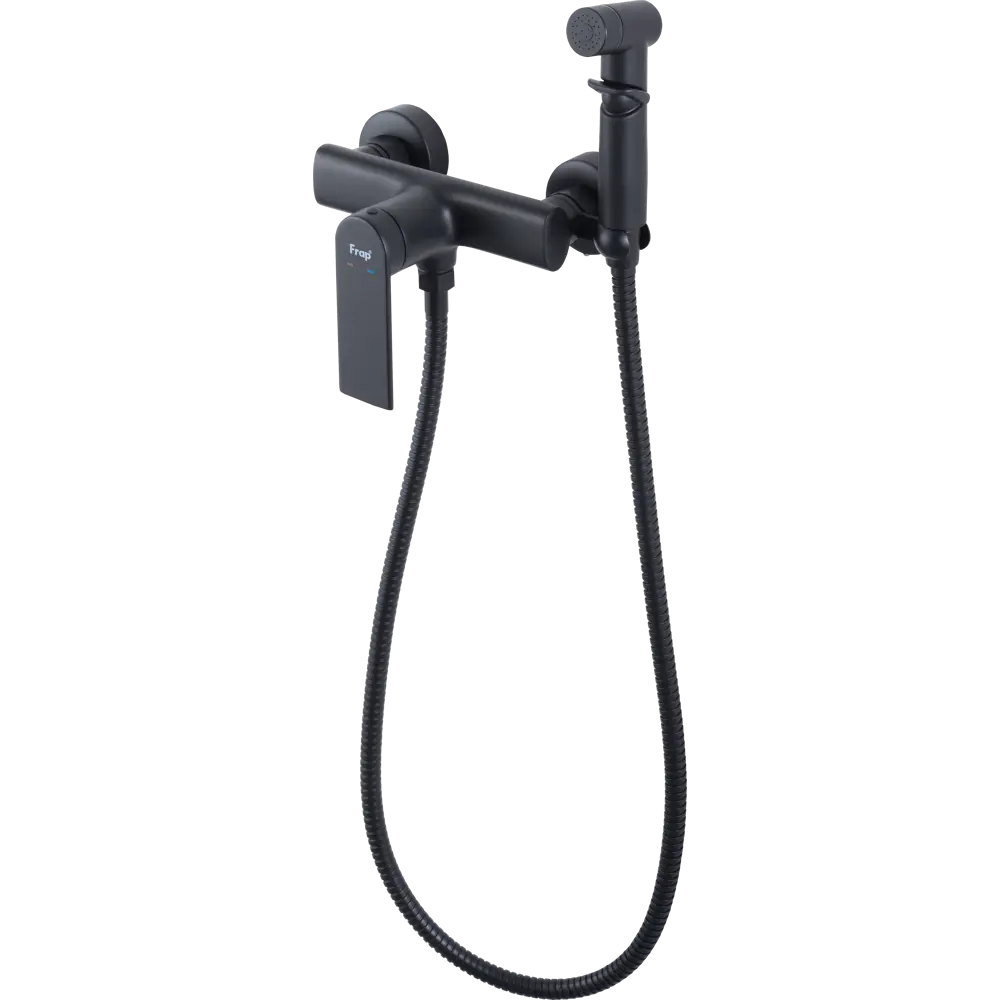 89359054 Гигиенический душ Frap Arne F20204-6, набор со смесителем, цвет черный матовый STLM-0977687  - Вид №1