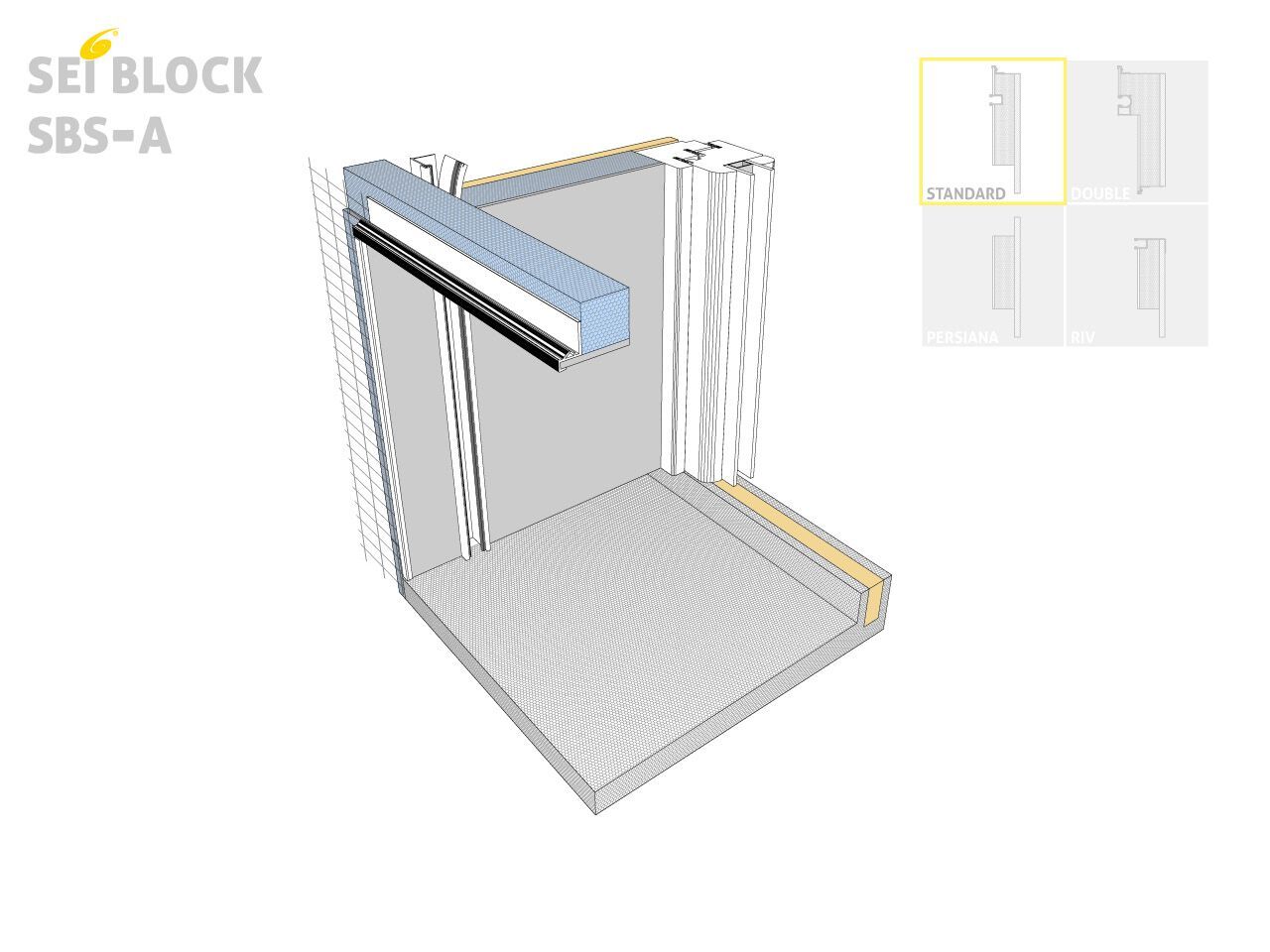 Теплоизоляционное плечо для оконного отсека Sei System SEI BLOCK STANDARD A ARCH-00000945 - Вид №1