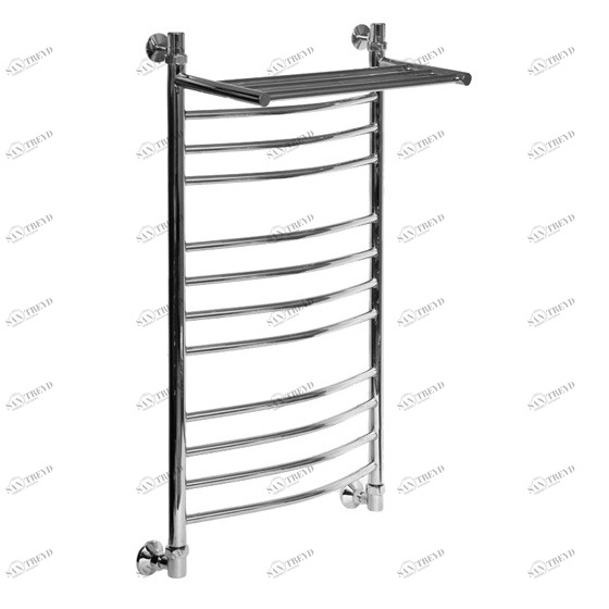 Полотенцесушитель водяной Aquanet Хекла ЛД (г2) ВП 1000x500, с верхней полкой 00184282