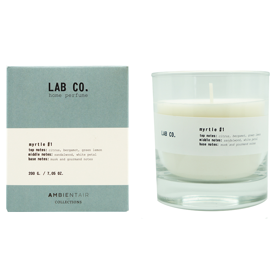 VV040SBLB Свеча ароматическая lab co, Мирт, 40 ч Ambientair 