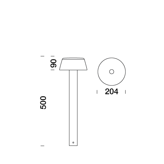 2042169 Мобильный светильник Platek FONT paletto  FONT h. 500 mm - 4 LED 4000K 180° Street optic  - Вид №10